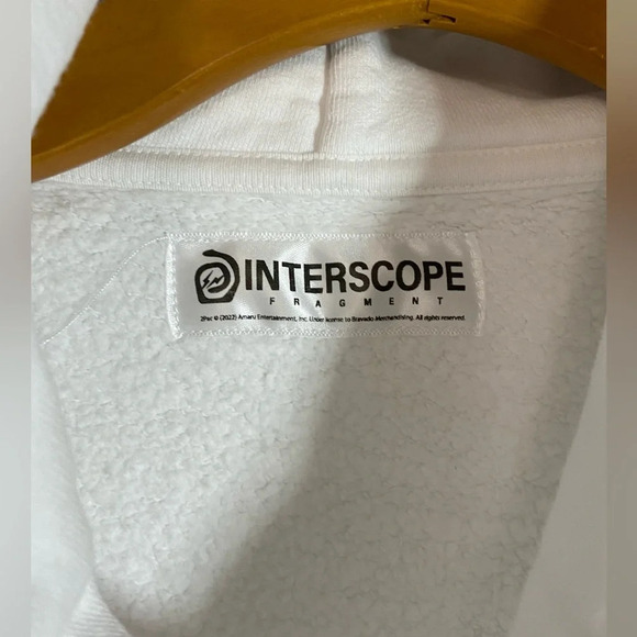 Fragment x Interscope 2Pac Tupac White Hoodie Size XL - Picture 6 of 11